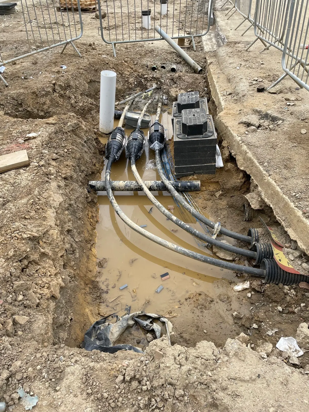 Civils excavation and utility route works